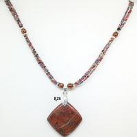 Red Natural Stone Necklaces (5 Styles) - Thumbnail 3