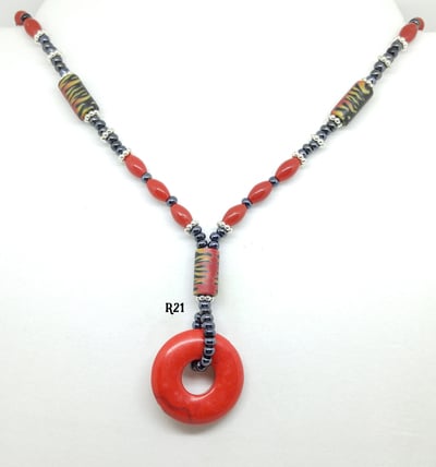 Red Howlite Necklaces (2 Styles)