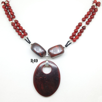 Red Resin Necklaces (3 Styles) - Thumbnail 1