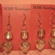 Foiled Glass Heart Earrings - Thumbnail 2
