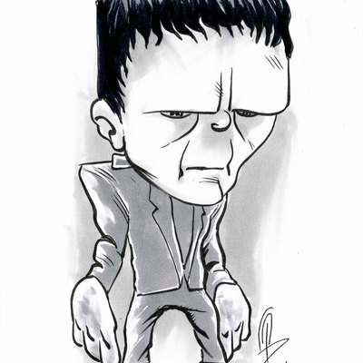 Frankenstein's monster original sketch 8.5x11