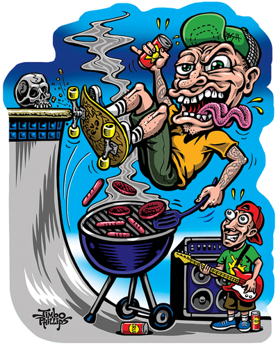 BBQ sticker (full color shaped vinyl)