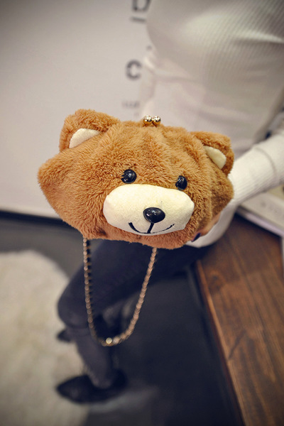Bear Shoulder Bag New Clip Chain Handbag Mini Cute Bag