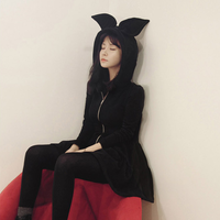 Kawaii Rabbit Ear Warm Coat Dress - Thumbnail 1