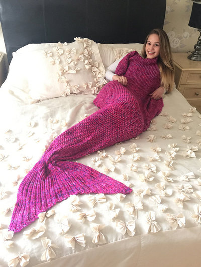 New Mermaid Blanket Knit Mermaid Tail Blanket Winter Blanket