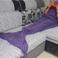 New Mermaid Blanket Knit Mermaid Tail Blanket Winter Blanket - Thumbnail 3