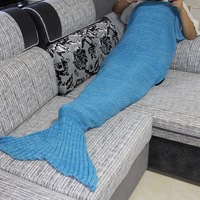 New Mermaid Blanket Knit Mermaid Tail Blanket Winter Blanket - Thumbnail 4