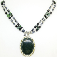 Green Natural Stone Necklaces (4 Styles) - Thumbnail 1