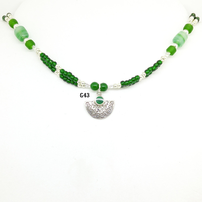 Malachite fan necklace - Thumbnail 2
