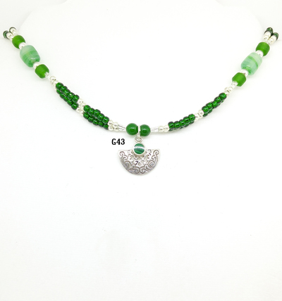 Malachite Fan Necklace