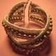 White Seed Bead Cuff Bracelets - Thumbnail 4