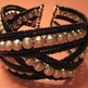 Black Seed Bead Cuff Bracelets - Thumbnail 3