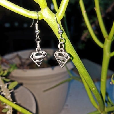 Man of steel earrings