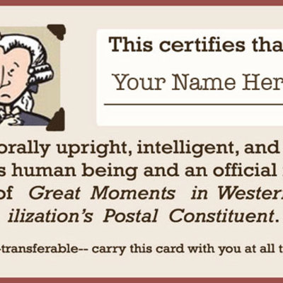 Postal constituent gift subscription