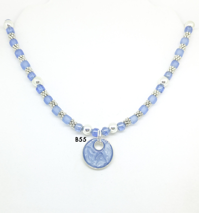 Blue Coin Necklace (2 Styles)