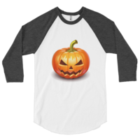 3D Print Hallowmas Pumpkins 3/4 Sleeve Raglan Shirt - Thumbnail 1
