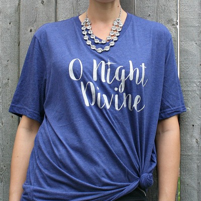 O Night Divine Navy Triblend Unisex Tshirt