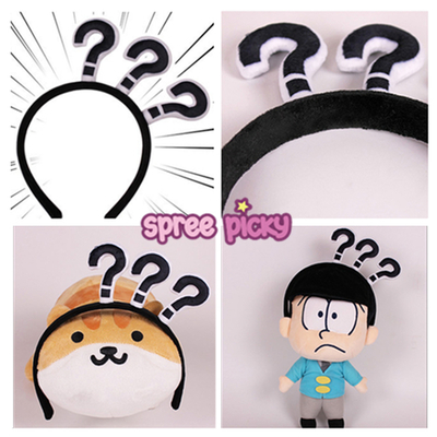 Funny emoji question mark hairband sp168230