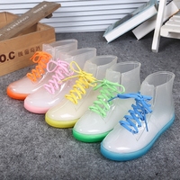 Candy color transparent rain boots - Thumbnail 3