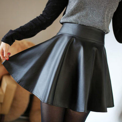 Black pu skirt
