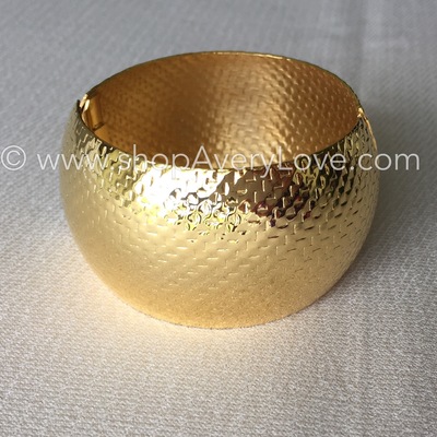 Basketweave cuff ~ stainless steel
