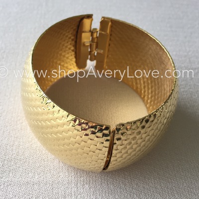 Basketweave cuff ~ stainless steel