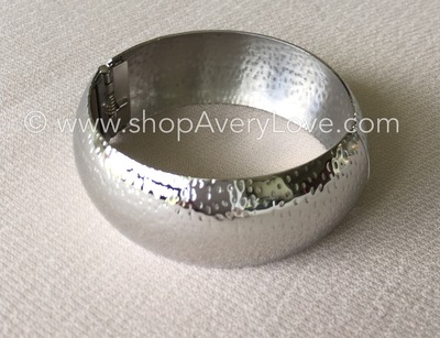 Hammered Cuff 001 - Stainless Steel