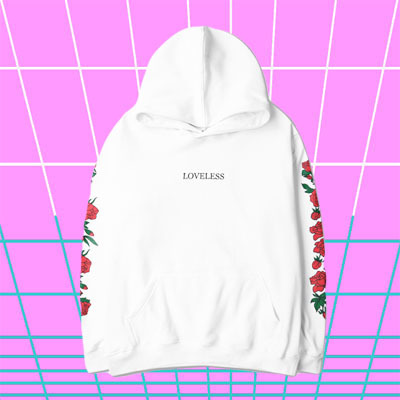 Loveless red roses hoodie
