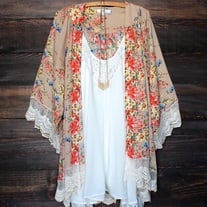 Floral Lace Kimono Cardigan