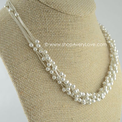 Asymmetrical necklace & matching set ~ genuine sterling silver