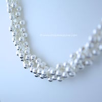 Asymmetrical Necklace & Matching Set ~ Genuine Sterling Silver - Thumbnail 2