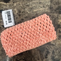 Wide Crochet Strech Headbands - {Peach}