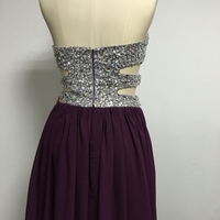 A-line prom dress,crystal prom dress,sweetheart prom dress,slit prom dress,high quality prom dress,cheap prom dress, BDS027 - Thumbnail 1