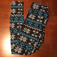 Blue Snowflake Leggings - Thumbnail 1