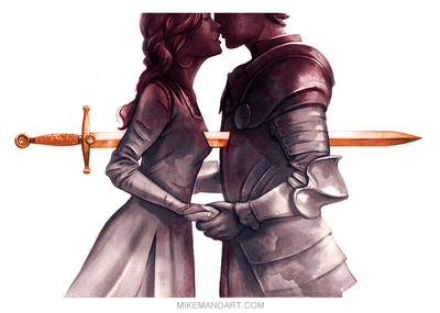 Guinevere and Lancelot (Art Print)