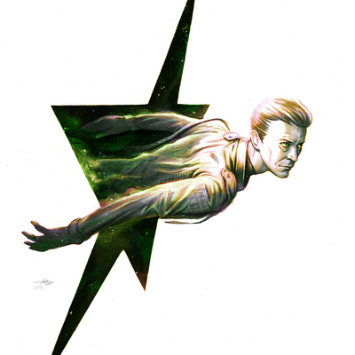 Stepping through the door (art print)