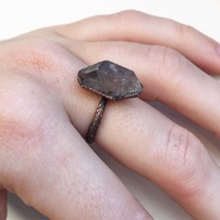HERKIMER DIAMOND STATEMENT RING - Thumbnail 1