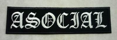ASOCIAL embroidered patch