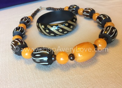 African Bone Necklace 