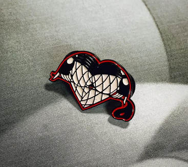 Heart Butt Enamel pin