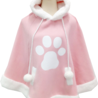 Kawaii Cat Hoodie Cloak Cape SP168284 - Thumbnail 4