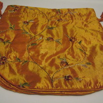 Burnt Orange Embroidery Handbag