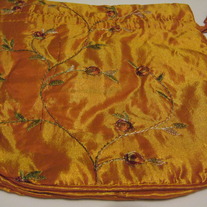 Burnt Orange Embroidery Handbag