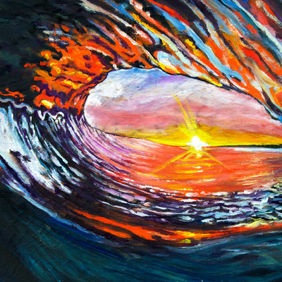 Sunset dance of light