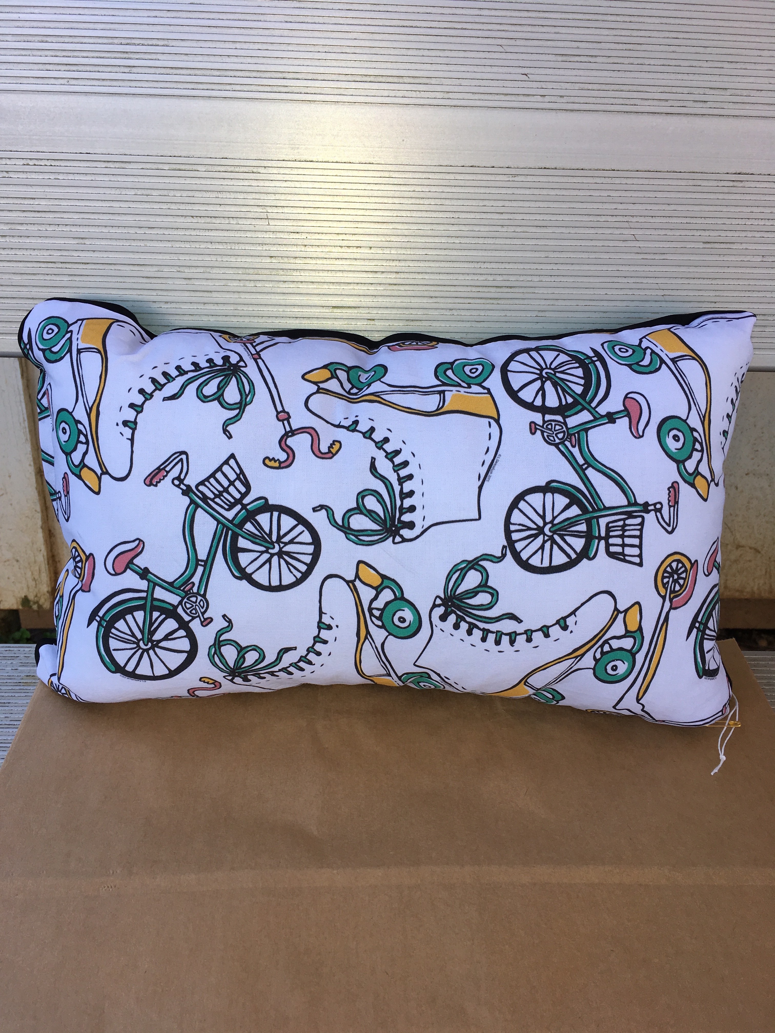 Image of Lets Go For A Ride Pillow: Patterned Lumbar