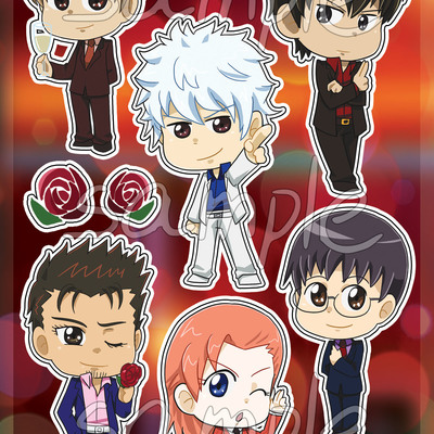 Gintama host club sticker sheet