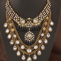 Shanksha Statement Necklace (specify gold or silver) - Thumbnail 1