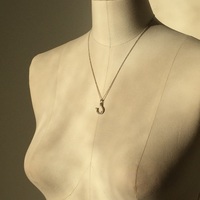 ADRIANA ORSINI Sterling Silver Pave Horseshoe Pendant Necklace - Thumbnail 1