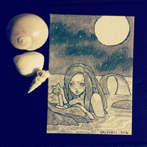 Inktober 2016 Original #20 - Mermaid Witch
