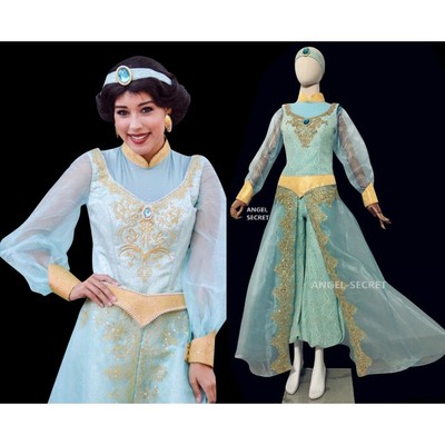P075 jasmine costume movie cosplay princess party long sleeves custom made